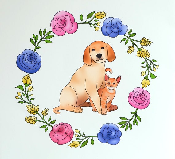 Friendship Wreath - Golden Retriever Portrait