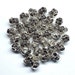 8x6mm Antique Silver-finished Pewter Double-sided Skull Beads - Pkg of 25