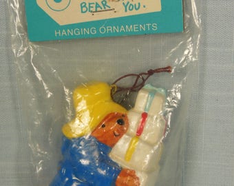 Vintage 1975-Paddington Bear hanging Ornament-In Original Package-Never Opened