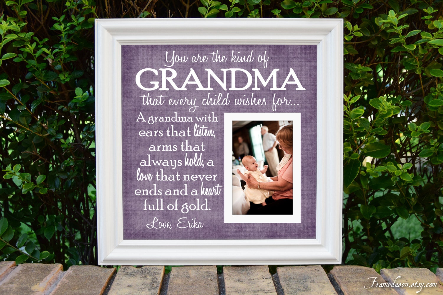 Grandmother Frame Grandma picture frame Grandparent