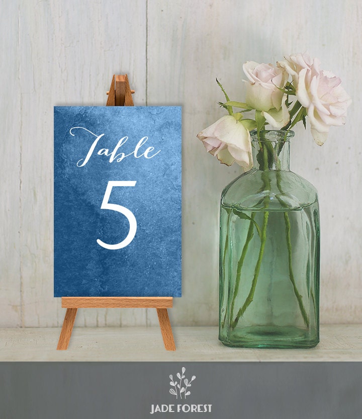 Wedding Reception Table Number DIY // Calligraphy on Sapphire