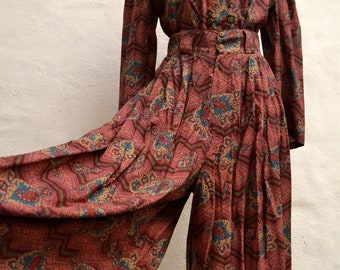 1980's CULOTTES and BLOUSE SET