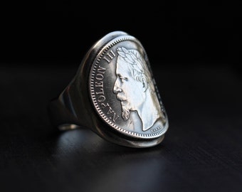 Napoleon - coin - silver Signet Ring
