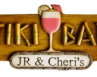 Personalized Tiki Bar Decor Sign