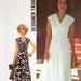 Vintage Empire Waist Maxi Dress Pattern Simplicity 7538 Bust 36 FF Goddess Dress V Neckline High Waist Dress
