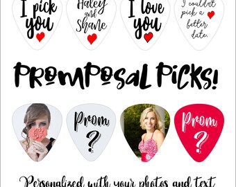 Personalized Guitar Pick - FREE SHIPPING Option (U.S. Only) - Personalized with Photos, Text, and Quotes, Promposal, Prom,