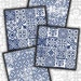 TILE PRINT - coaster print, Digital Print download, digital collage, 3.8x3.8 inch size, 1 sheet,