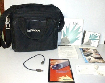 92817BX3 Replacement IN FOCUS Portable Projector LP300 400 425 Online Manual Carrying Bag Vintage Projector