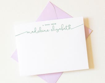 Personalized Stationery | Script Personalized Stationary | Stationary Personalized | Personalized Thank You Cards | A Note From
