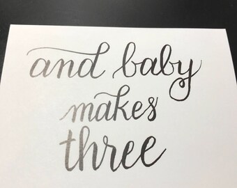 and baby makes three card