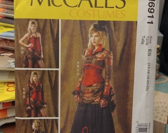 McCall's Pattern 6911 Bolero Skirt Corset Over-skirt Steampunk Costume