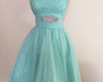 Aqua prom or bridesmaid dress