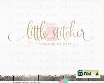 logo designs premade logos premade logo sewing logo spool logo stitching logo gold logo thread logo