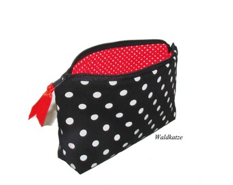 Make-up bag, make-up bag, "Rockabilly" black