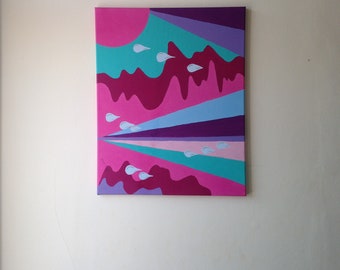 Pink Painting, Original Painting on Canvas, Original Painting, Abstract Painting, Canvas Painting, Painting, Abstract Art, Office Decor