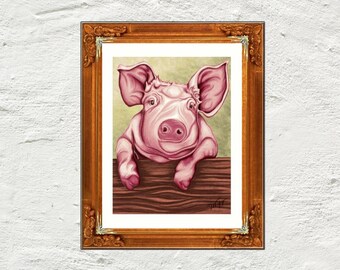 Print pig art print
