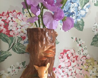 Vintage hornsea bambi/deer vase