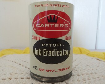 Vintage Carter's Rytoff Ink Eradicator