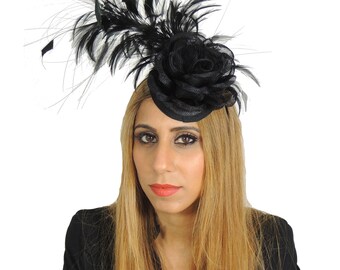 Black Fascinator Ascot Kentucky Derby Proms