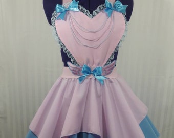 Pastel pink heart angel wings skirt fairy kei pastel fashion lolita small-plus size