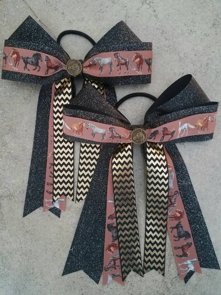 HORSE SHOW BOWS Set of bows for equestrian shows. Grosgrain