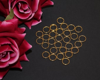 10 pcs 12mm (1/2") Gold Metal Rings for Bramaking Bra Strap Camisole Lingerie Making