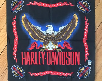 Vintage 80s Harley Davidson Eagle Bandana