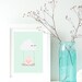Cloud Swing | A4 Poster | Digital Art Print | Illustration | Nursery Kidsroom Wall Art