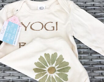 Organic Cotton Baby Onesie - "Yogi Baby"