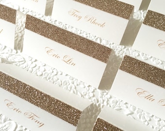 Glitter place card for your wedding reception 10pc