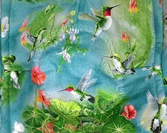 Microwave Bowl Cozy, Soup Bowl Cozy, Soup Bowl Hot Pads, Soup Bowl Holder ~ HUMMINGBIRDS in FLIGHT **2 Sizes Available