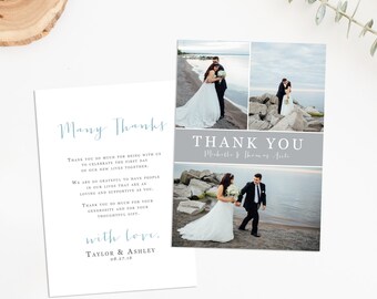 Photo Wedding Thank You Card, Wedding Thank You Card, Wedding Thank You Postcard, Wedding Photo Thank You, Wedding Thank You