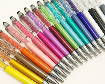 Stylus Crystal Ballpoint Pen • Crystal Gem Stylus Pen • Cute Stylus Pen