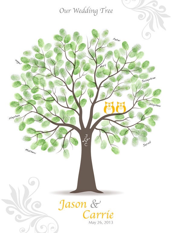 items similar to thumbprint wedding tree guest book anniversary guestbook alternative items similar to thumbprint wedding tree guest book anniversary guestbook alternative
