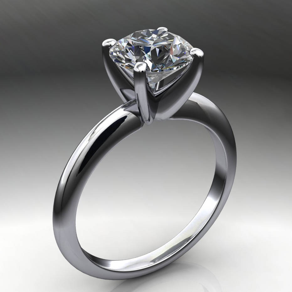 ready to ship kenya ring 1.5 carat diamond cut round NEO