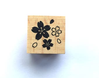 New Year Rubber Stamp - Cherry Blossom Stamp- Traditional Japanese Rubber Stamp - Small Size