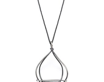 Statement necklace - Long necklace silver - Delicate statement jewellery