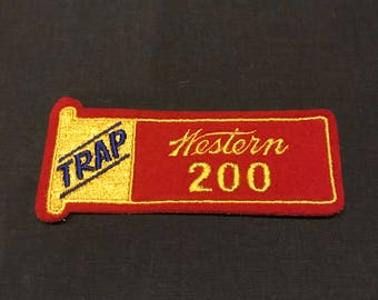 Deadstock Original Vintage Trap Western 200 Trap Shooting Awards Patch