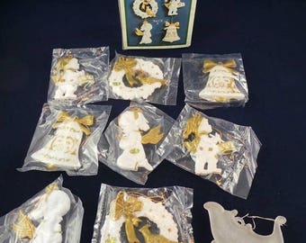 Vintage Victorian Christmas Ornaments Set Of 8
