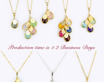 Mothers Day Gift for Mom Necklace, Grandma Birthstone Necklace Family Tree Necklace Personalized Necklace Custom Name Necklace mom gift idea
