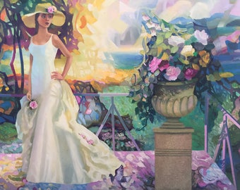 Fedir Panchuk original oil painting on canvas "Expectation"