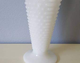 Milk Glass Hobnail Vase Vintage beauty