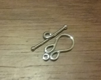 Sterling silver fancy toggle clasp jewelry supply