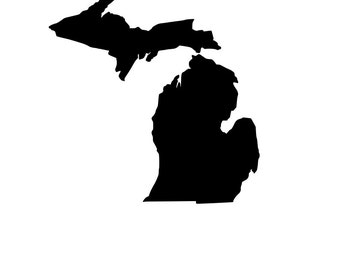 Michigan outline | Etsy