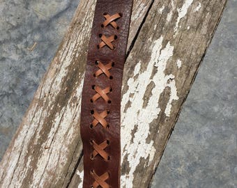Men's leather wrist cuff