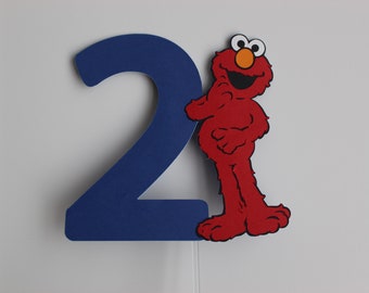 Elmo Cake Topper, Elmo, Sesame Street Cake Topper, Sesame Street Birthday, Elmo Birthday Decor, Elmo Party, Sesame Street Party