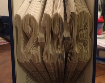 Folded Book Art Book Sculpture Book Gift Wedding Gift Book Folding Paper Anniversary Gift Birthday Gift Anniversary Art Book Origami