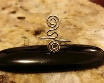 Cute, Squiggly sterling midi ring