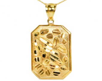 10k Yellow Gold Nugget Necklace