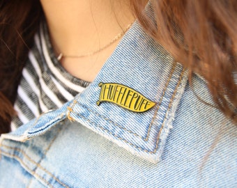 Hufflepuff Enamel Pin - Harry Potter Pennant Pin - Hogwarts House Pride - Hufflepuff Potterhead Gift Idea